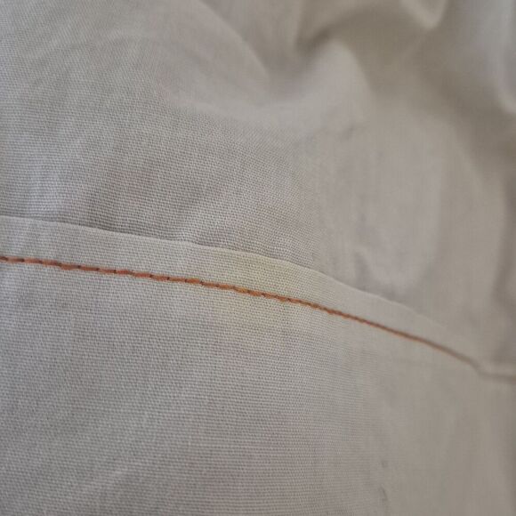 FLOREAT ANTHROPOLOGIE Women's Khaki Orange Embroidered Short Shift Dress L - Picture 4 of 11